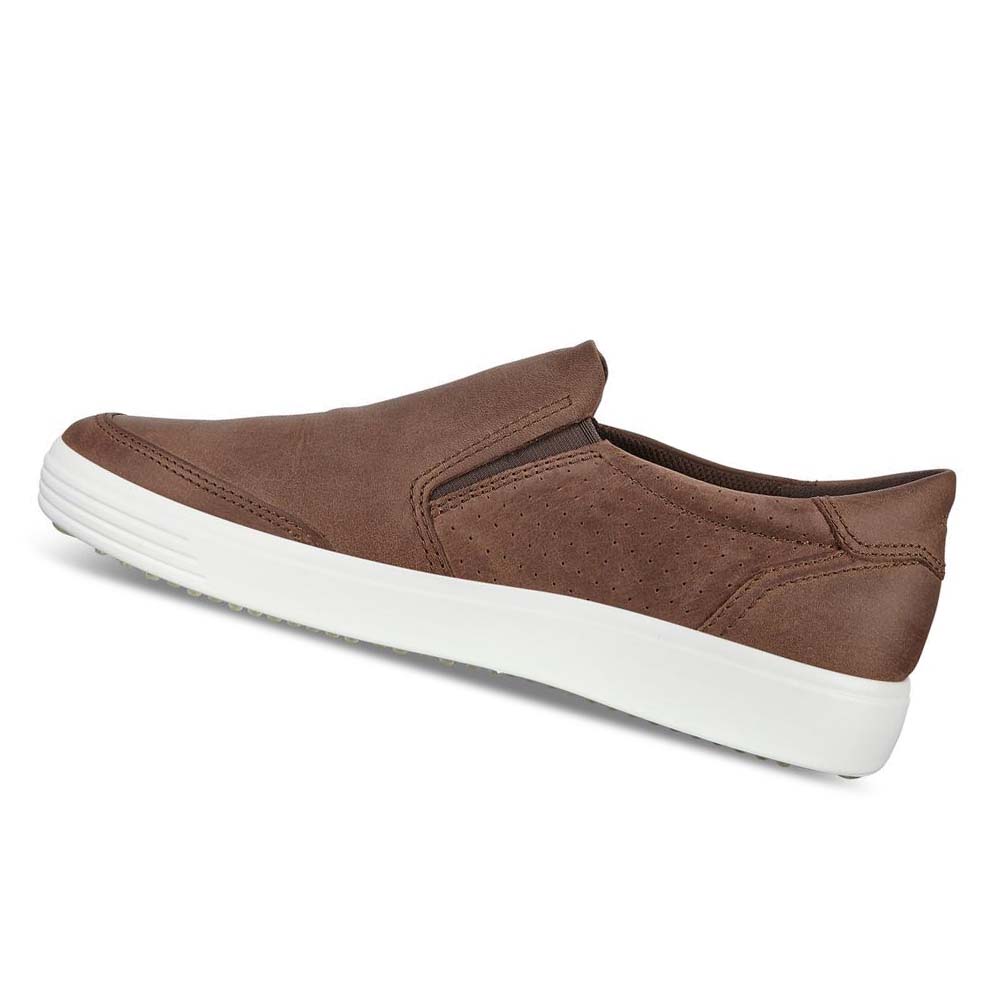 Férfi Ecco Soft 7 Slip-on Alkalmi Cipő Barna | HU 481MQZ